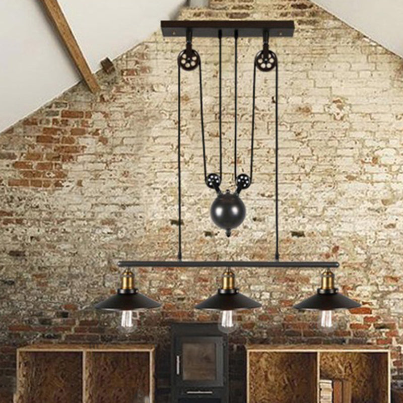 Metal 3 Lights Island Lighting Lighting Farmary Island Lights para bares y comedor