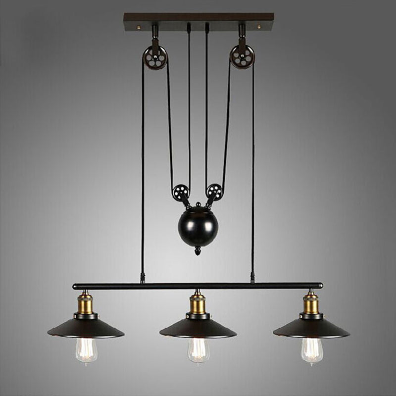 Metal 3 Lights Island Lighting Lighting Farmary Island Lights para bares y comedor