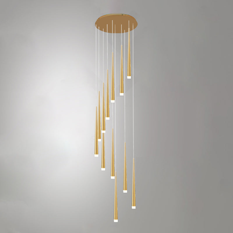 Spiral Hanging Light Fixtures Modern Simple Acrylic Ceiling Pendant for Stairwell