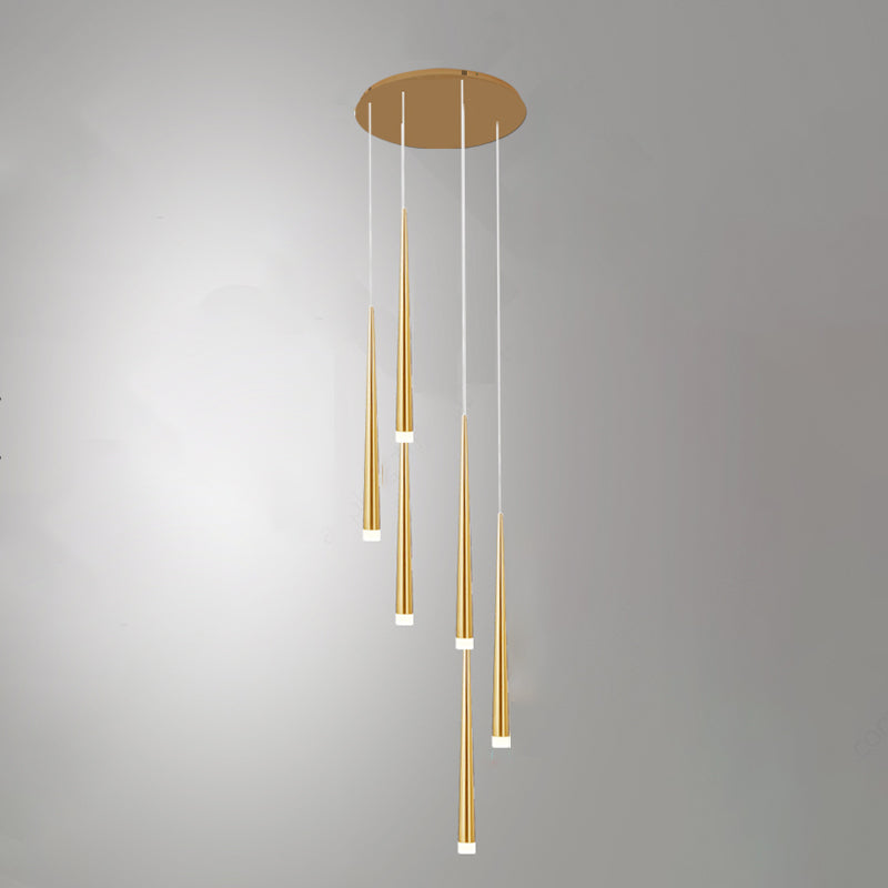 Spiral Hanging Light Fixtures Modern Simple Acrylic Ceiling Pendant for Stairwell