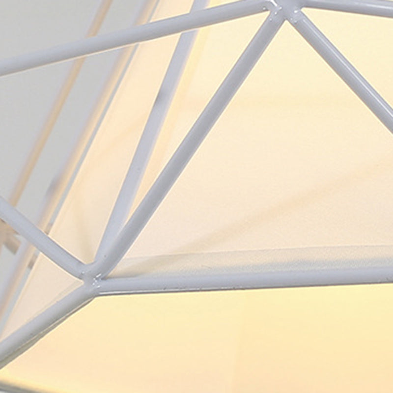 3 Lights Diamond Pendant Industrial Metal Ceiling Pendant with Hanging Cord for Restaurant