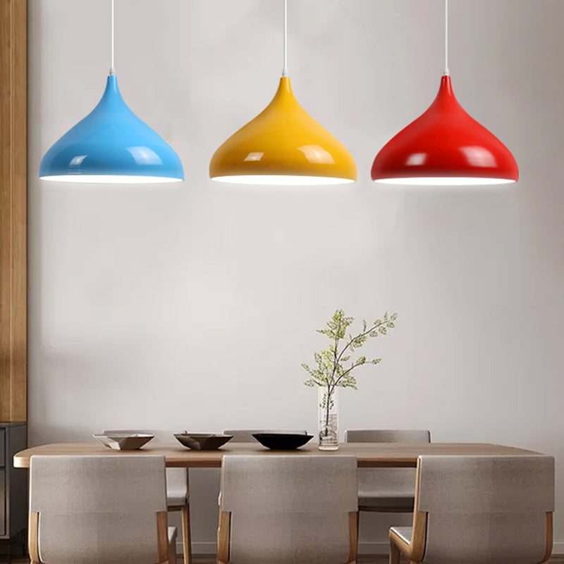 1 Light Onion Pendant Lighting Retro Industrial Style Metal Pendant Ceiling Lights for Restaurant