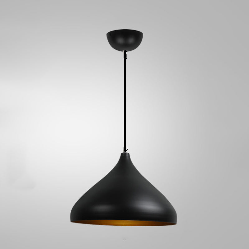 1 Light Onion Pendant Lighting Retro Industrial Style Metal Pendant Ceiling Lights for Restaurant