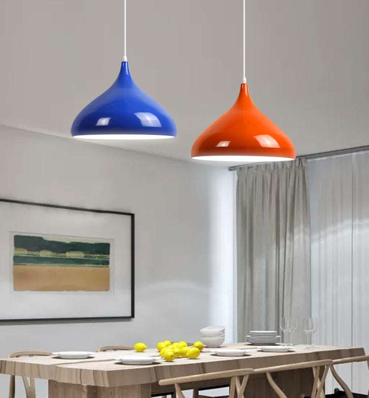 1 Light Onion Pendant Lighting Retro Industrial Style Metal Pendant Ceiling Lights for Restaurant