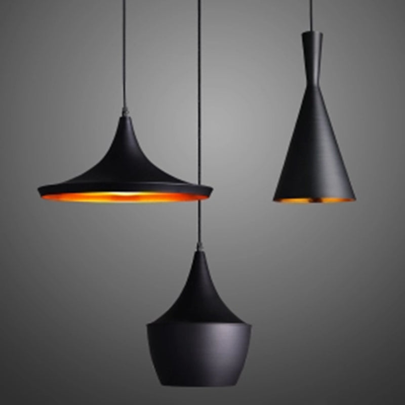 1 Light Schoolhouse Hanging Pendant Lights Industrial Style Metallic Pendant Ceiling Lights