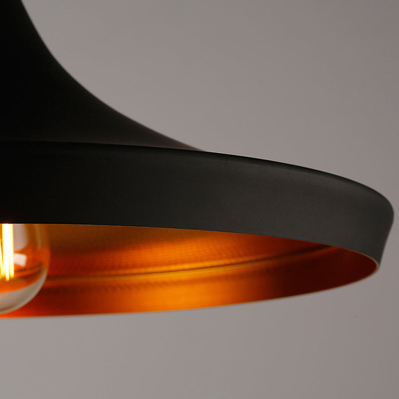 1 Light Schoolhouse Hanging Pendant Lights Industrial Style Metallic Pendant Ceiling Lights