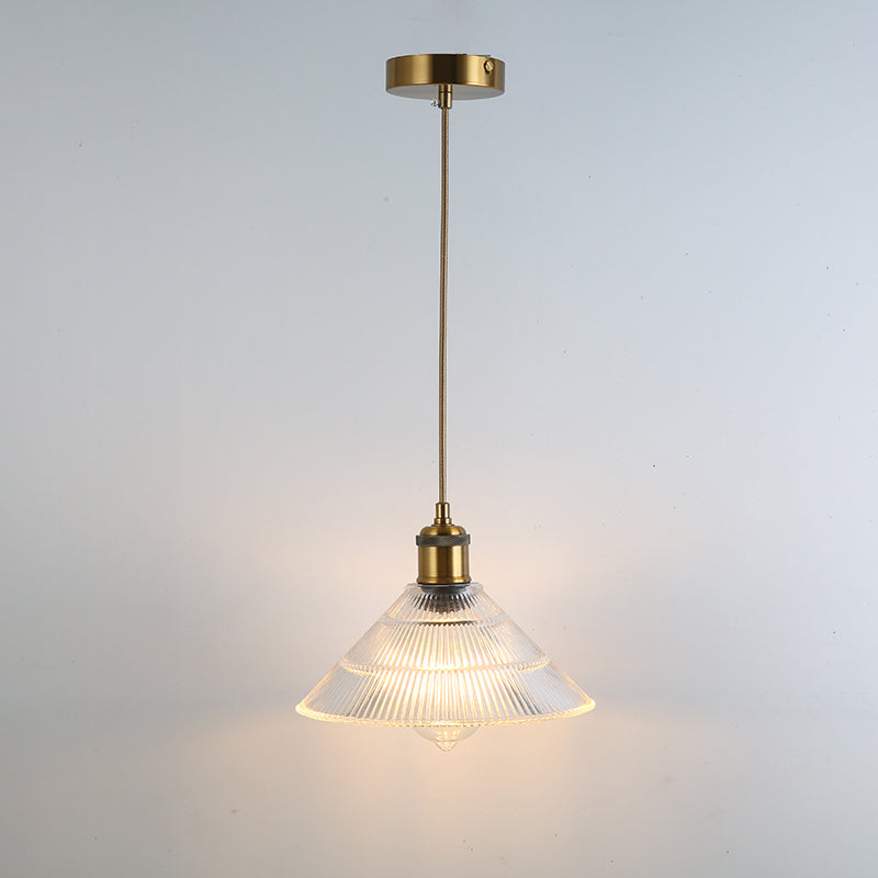 1 pendentif suspendu léger Style industriel en verre transparent plafond