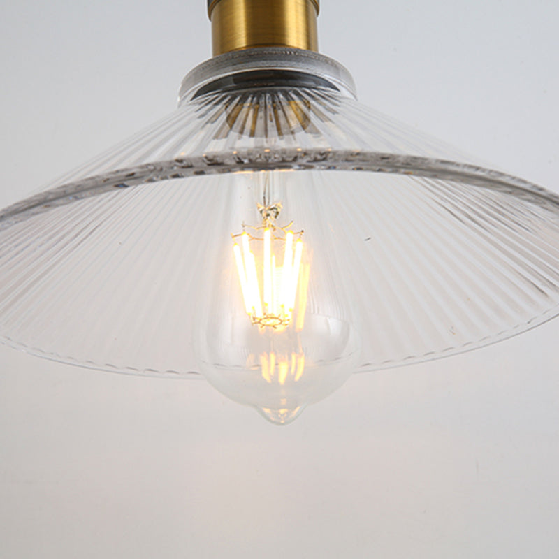 1 pendentif suspendu léger Style industriel en verre transparent plafond