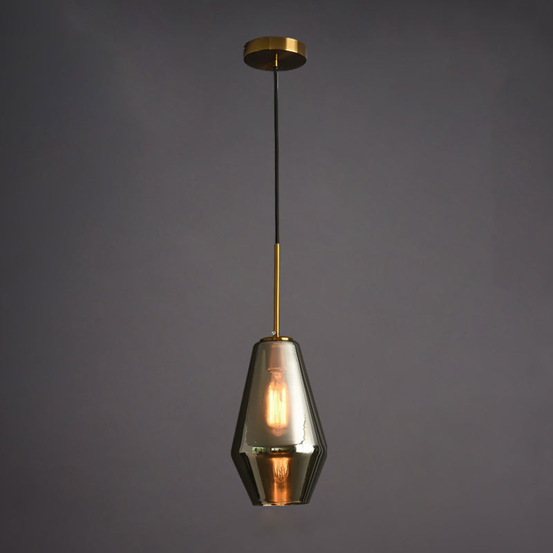 1 pendentif suspendu léger de style industriel en verre