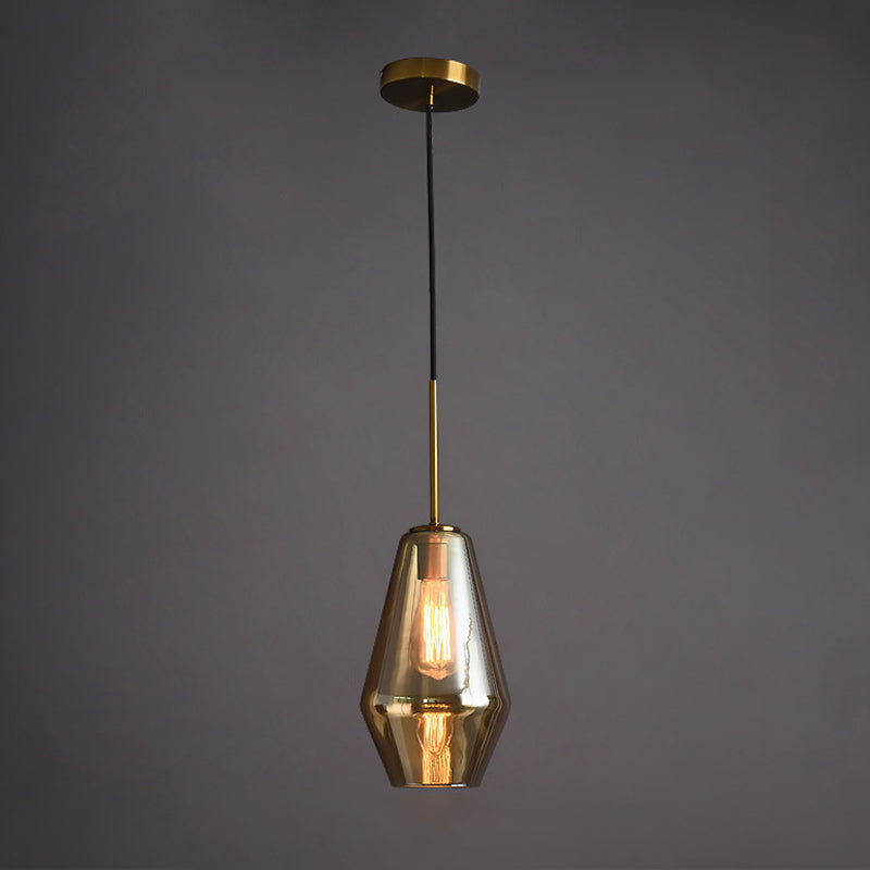 1 pendentif suspendu léger de style industriel en verre