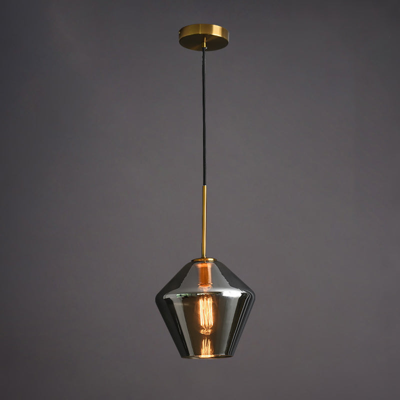 1 pendentif suspendu léger de style industriel en verre