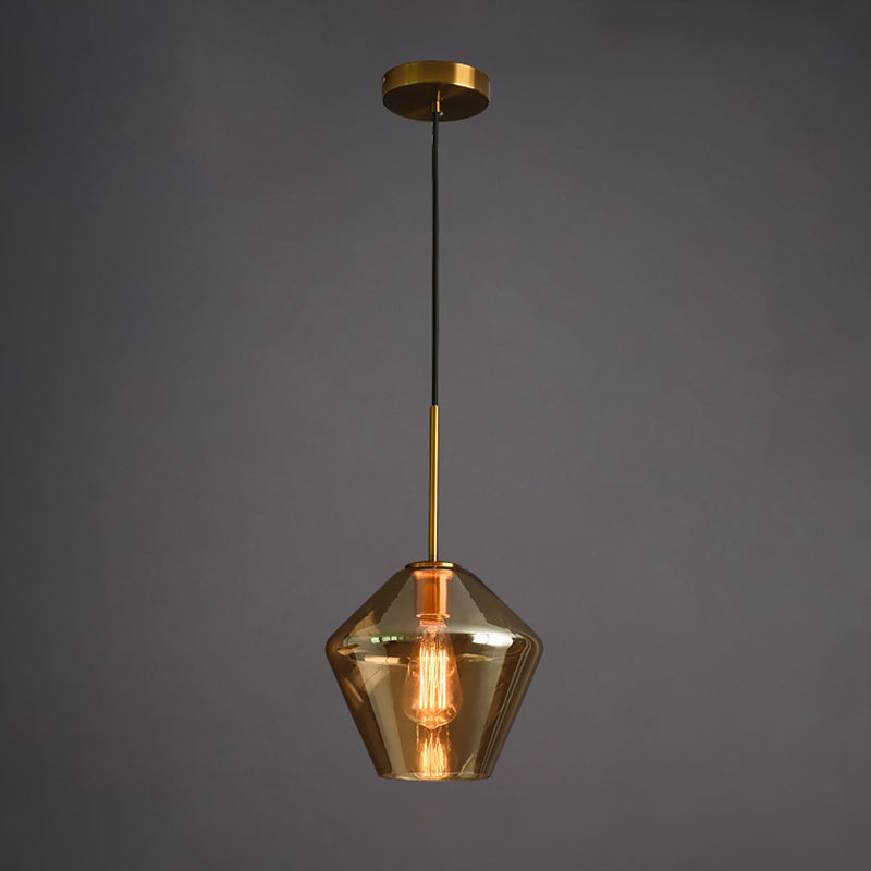 1 pendentif suspendu léger de style industriel en verre