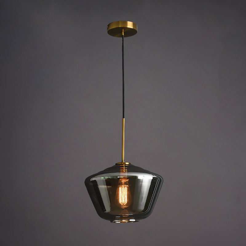 1 pendentif suspendu léger de style industriel en verre