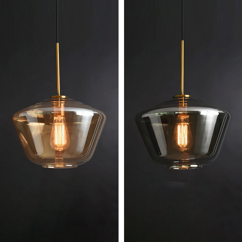 1 pendentif suspendu léger de style industriel en verre