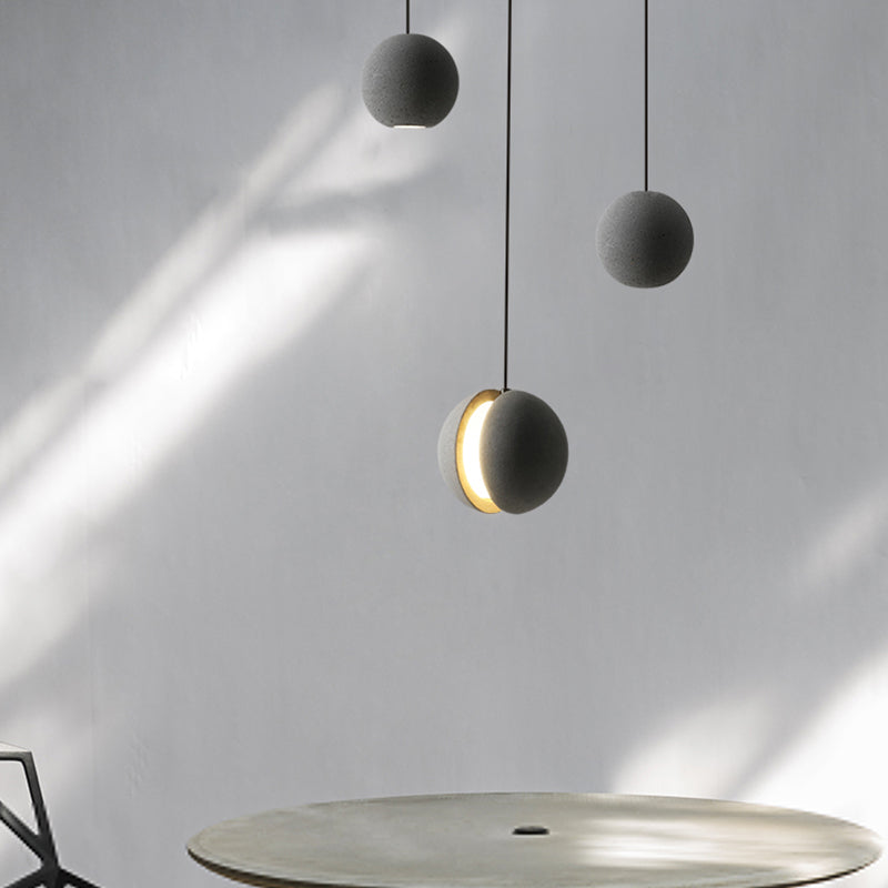 Moderne minimalistische kugelförmige Anhänger -Beleuchtungskörper Zement 1 hängende Deckenlichter für Schlafzimmer