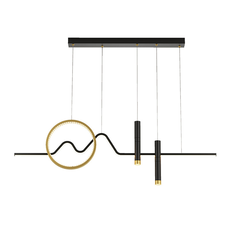 Luce a ciondolo dell'isola a led in ferro battuto nella moderna luce del soffitto acrilico in stile creativo per sala da pranzo