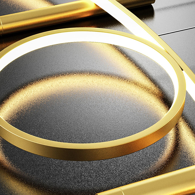 Luce isola a led in ferro battuto in moderna luce a sospensione lineare acrilica per sala da pranzo