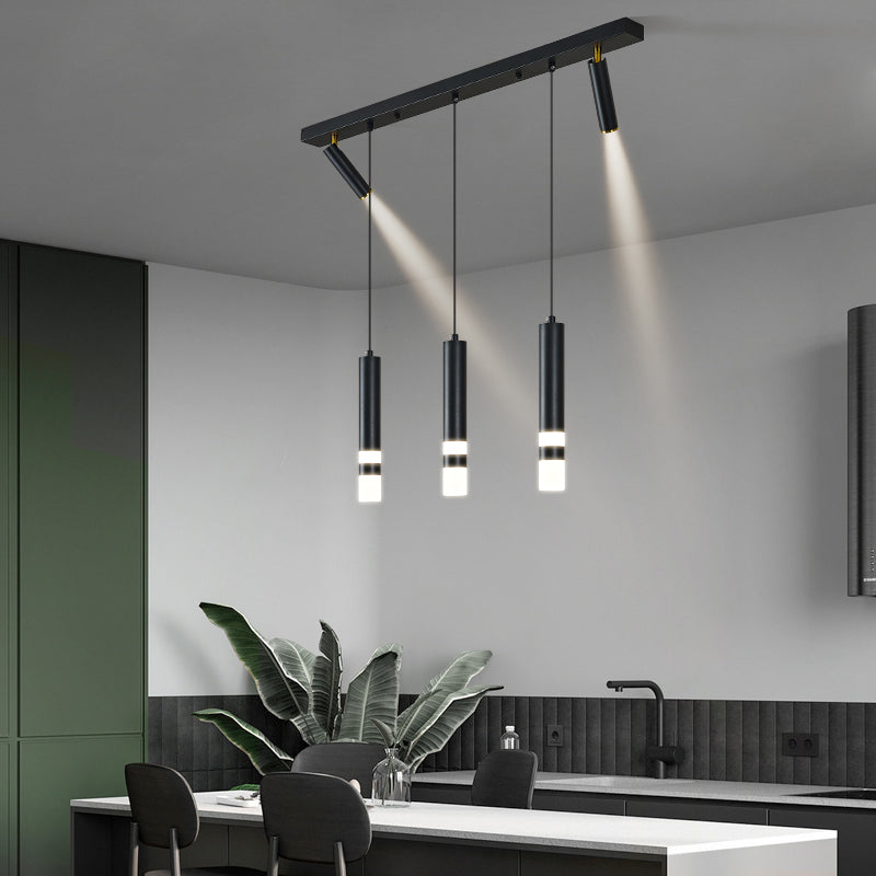 Luce a ciondolo a LED LED LINEARE BLACE LUCE MODERNA CONTRO CONTRO CHE STRANTE LUCE DA ACRILICA