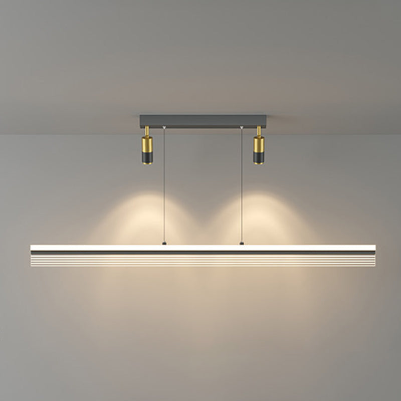 Rectangular Acrylic Island Lighting Simple Style LED Suspension Light with Spotlight