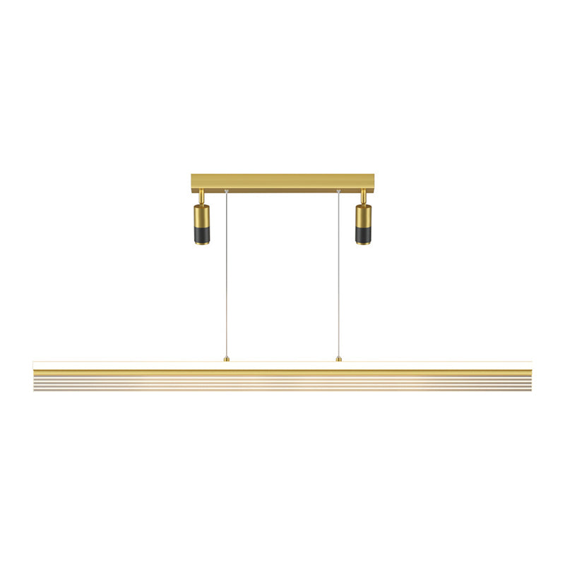 Rectangular Acrylic Island Lighting Simple Style LED Suspension Light with Spotlight
