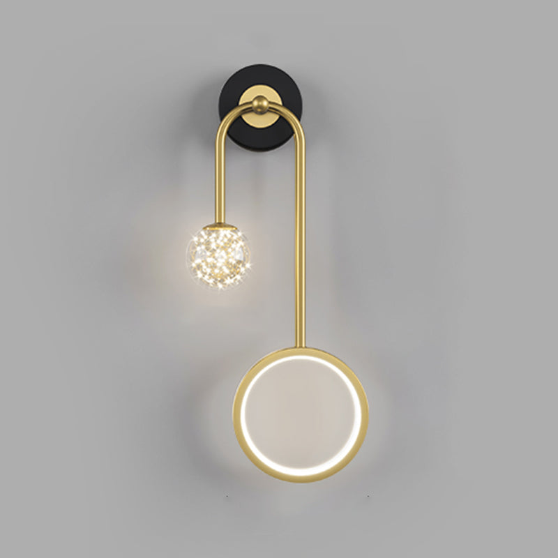 Minimaliste moderne SPHICAL MUR MUR MURD LIGHT ARRICHE 2 LIGNES ÉCLAINEMENT DE MURS ÉCLAINE POUR LA CHAMBRE