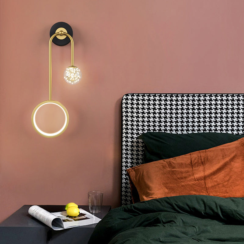 Minimaliste moderne SPHICAL MUR MUR MURD LIGHT ARRICHE 2 LIGNES ÉCLAINEMENT DE MURS ÉCLAINE POUR LA CHAMBRE