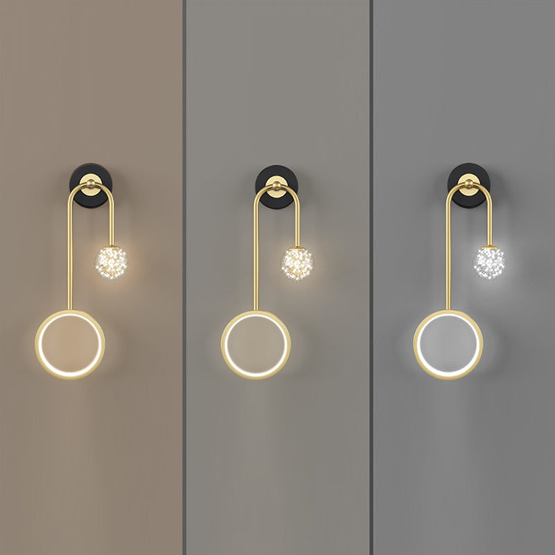 Minimaliste moderne SPHICAL MUR MUR MURD LIGHT ARRICHE 2 LIGNES ÉCLAINEMENT DE MURS ÉCLAINE POUR LA CHAMBRE