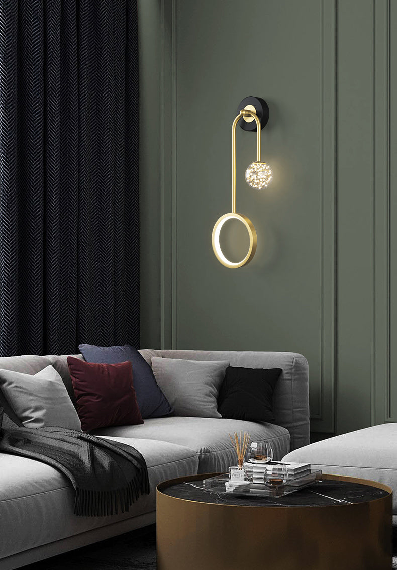 Minimaliste moderne SPHICAL MUR MUR MURD LIGHT ARRICHE 2 LIGNES ÉCLAINEMENT DE MURS ÉCLAINE POUR LA CHAMBRE