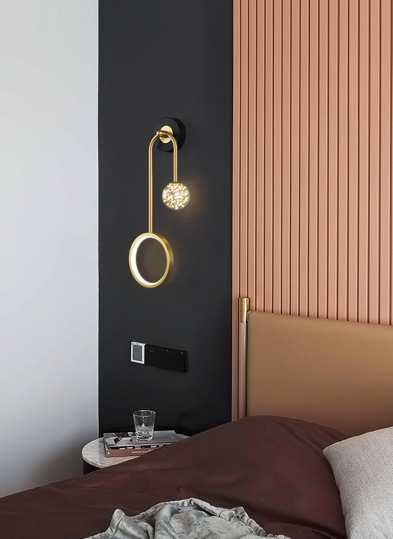 Minimaliste moderne SPHICAL MUR MUR MURD LIGHT ARRICHE 2 LIGNES ÉCLAINEMENT DE MURS ÉCLAINE POUR LA CHAMBRE