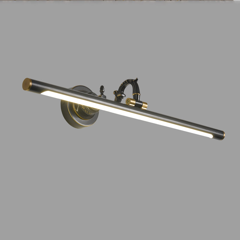 Mid-Century Vintage Style Cylindrical Vanity Wall Sconce Copper Wall Mounted Vanity Lights for Bathroom