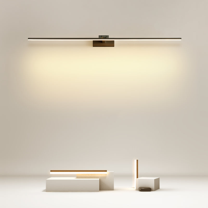 Moderno stile minimalista a parete lineare a parete vanità luci in alluminio sconde murale per bagno per bagno