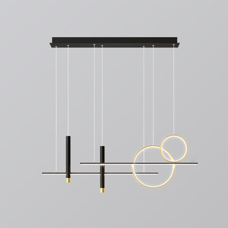 Wrought Iron LED Island Pendant Light in Modern Creative Style Silica Gel Ceiling Light for Dining Room