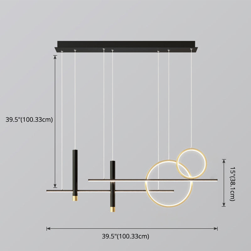 Wrought Iron LED Island Pendant Light in Modern Creative Style Silica Gel Ceiling Light for Dining Room