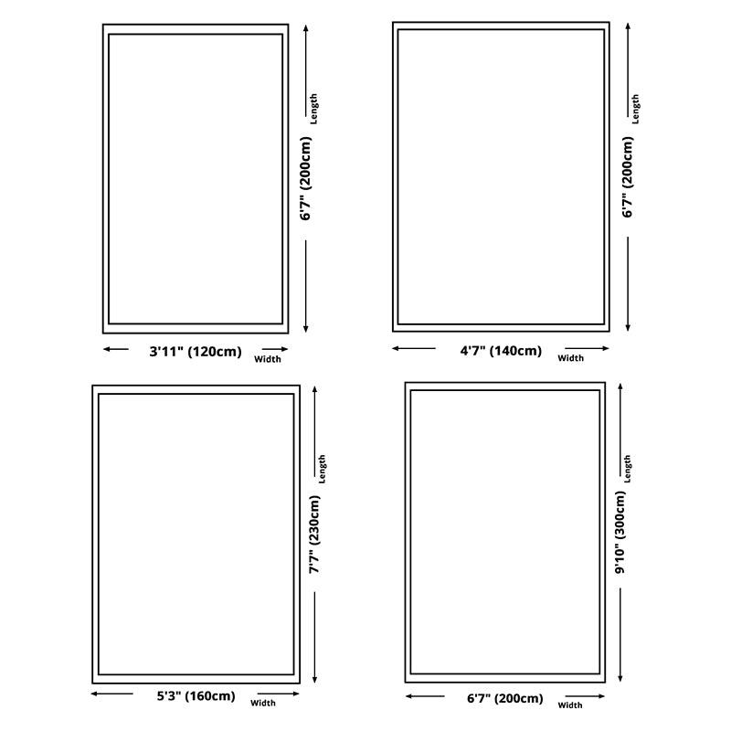 Modern Living Room Rug Abstract Area Carpet Polyester Non-Slip Backing Carpet