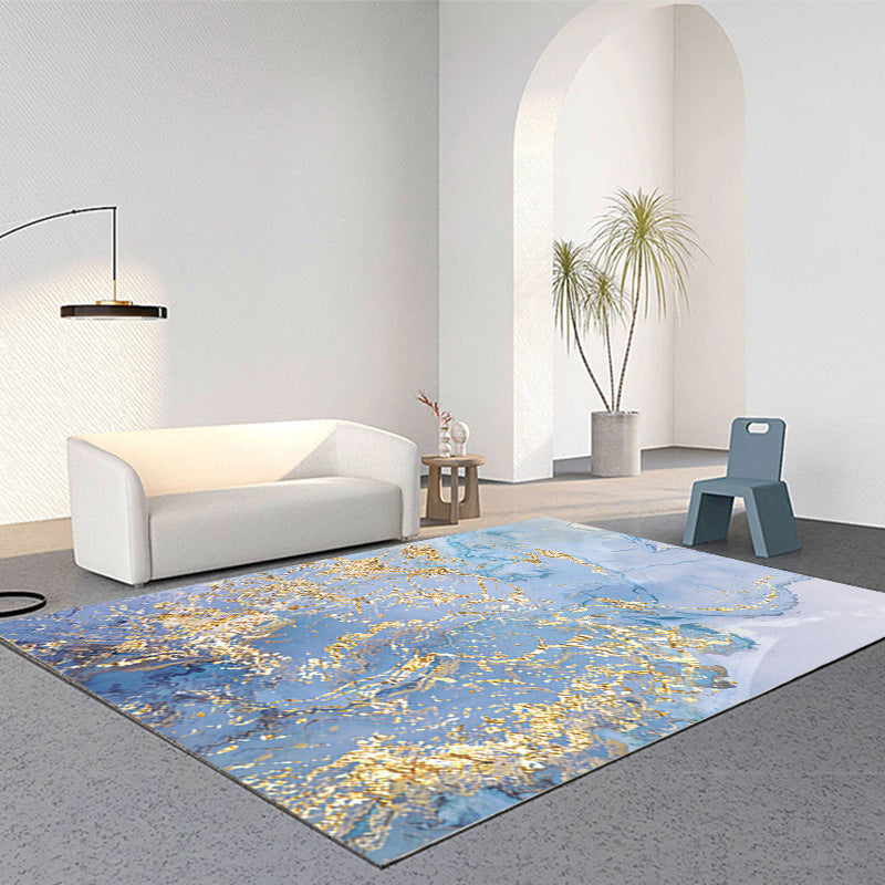 Abstract Area Rug Ink Painting Carpet Stain Resistant Rug for Living Room, Bedroom