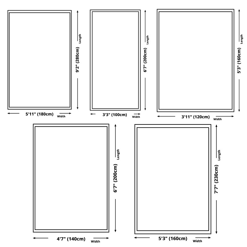 Abstract Area Rug Ink Painting Carpet Stain Resistant Rug for Living Room, Bedroom