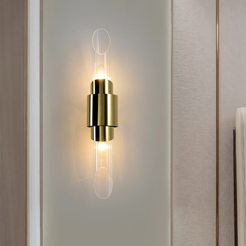 Minimalismo de vidrio biselado Minimalismo Luz de Luz Moderna Moderna de acero inoxidable Lámpara de montaje en pared LED de acero inoxidable