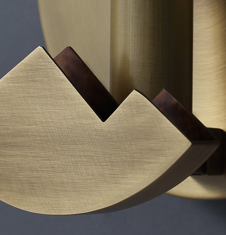 Modernism Simplicity Geometry Wall Lamp Creative Brass Staircase Corridor Lighting Sconce in Gold