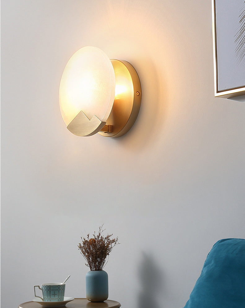 Modernism Simplicity Geometry Wall Lamp Creative Brass Staircase Corridor Lighting Sconce in Gold