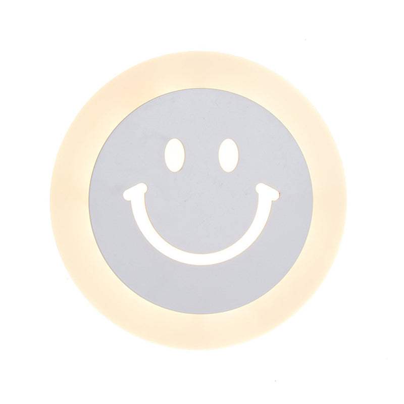 Smile Face Acrylique Mur Gasque Éclairage Simplicité LED LED BLANC MUR ÉCLAIRAGE