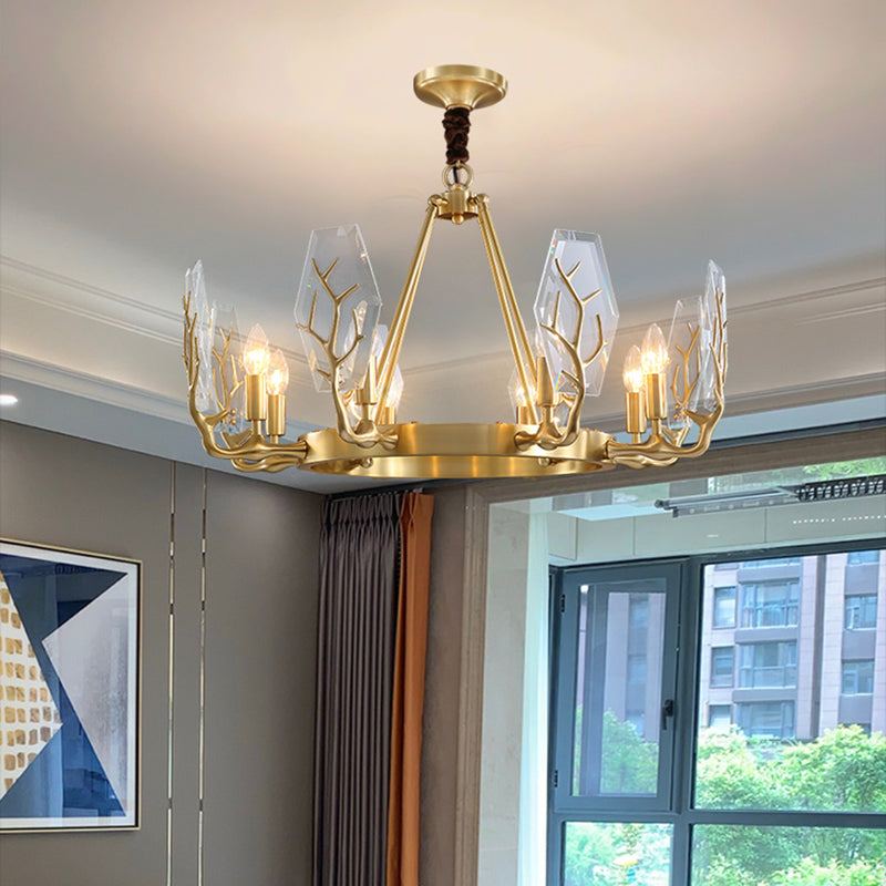 Deer Antler Metal Chandelier Light Fixture Vintage Living Room Chandelier Pendant Light