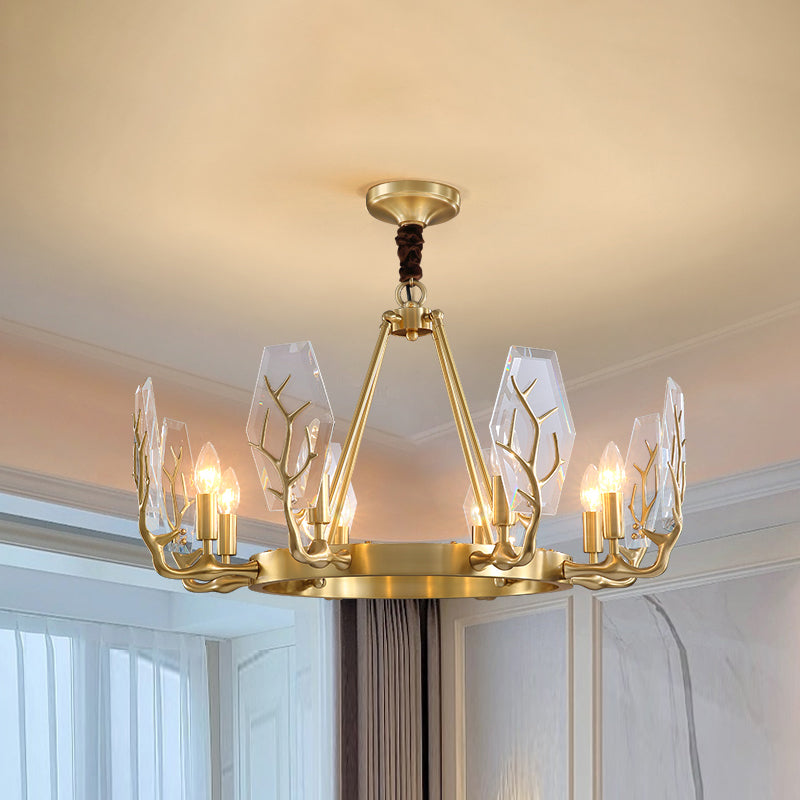 Deer Antler Metal Chandelier Light Fixture Vintage Living Room Chandelier Pendant Light