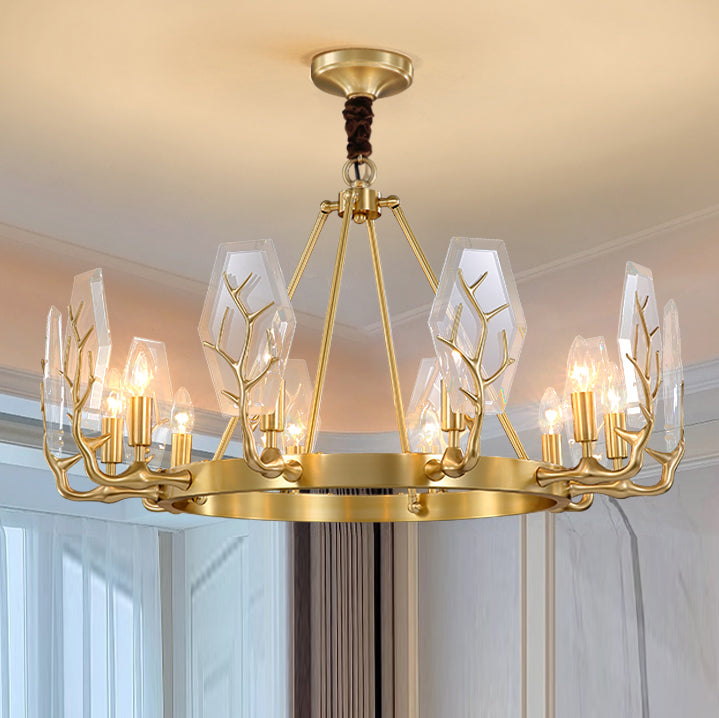 Deer Antler Metal Chandelier Light Fixture Vintage Living Room Chandelier Pendant Light