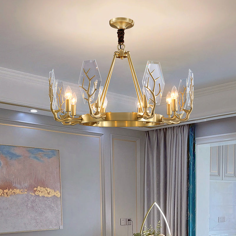 Deer Antler Metal Chandelier Light Fixture Vintage Living Room Chandelier Pendant Light