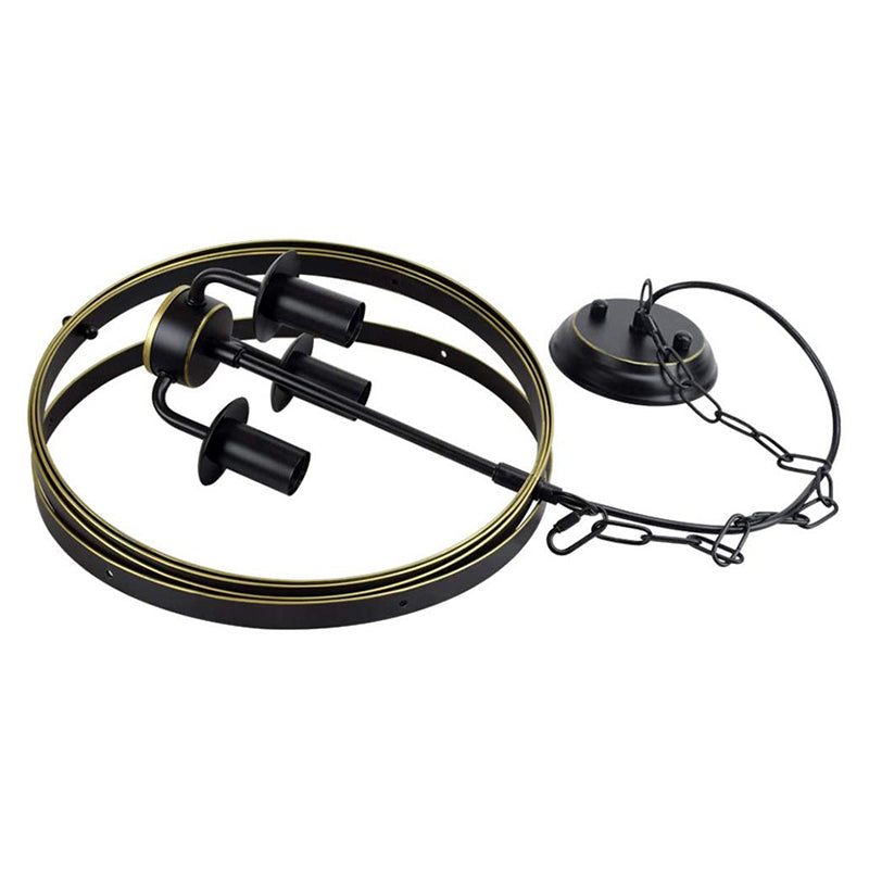 Industrial Hanging Pendant Metal Cage Frame Room Indoor Light for Living Room