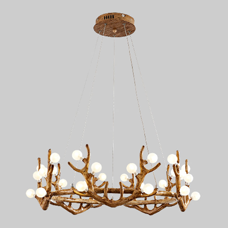 Deer Antler Wood Chandelier Light Fixture Rustic Dining Room Chandelier Pendant Light