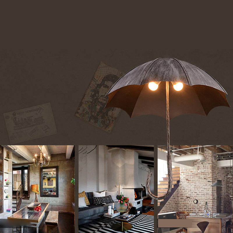 Umbrella Metal Hanging Chandelier Lamp Art Deco Bar Ceiling Pendant Chandelier
