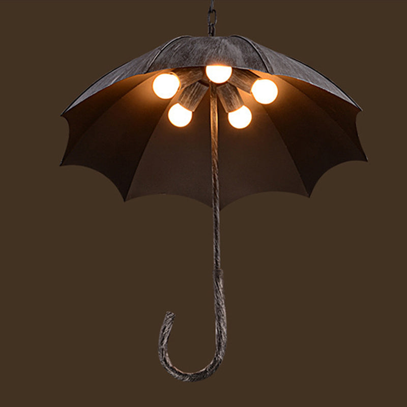 Umbrella Metal Hanging Chandelier Lamp Art Deco Bar Ceiling Pendant Chandelier