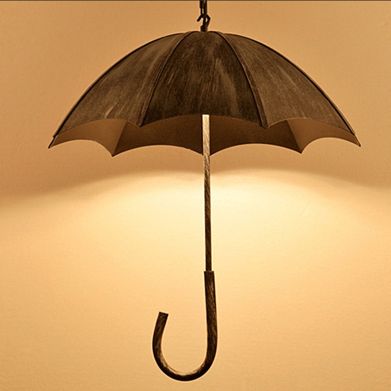 Umbrella Metal Hanging Chandelier Lamp Art Deco Bar Ceiling Pendant Chandelier