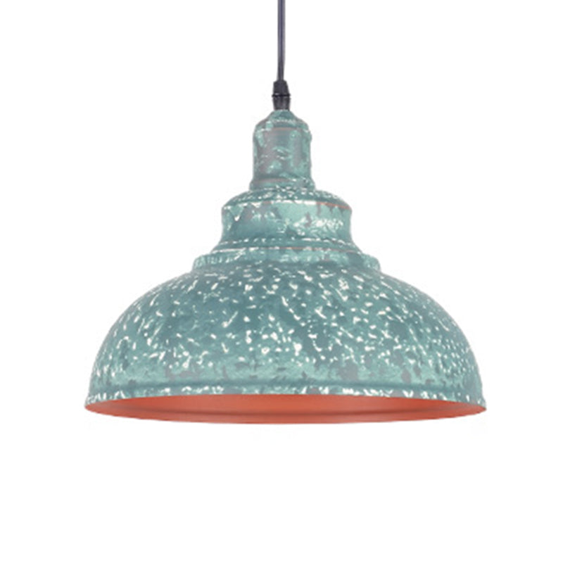 11.8" Wide Dome Hanging Lamp Vintage Industry Style Metal Pendant Light for Bedroom Living Room